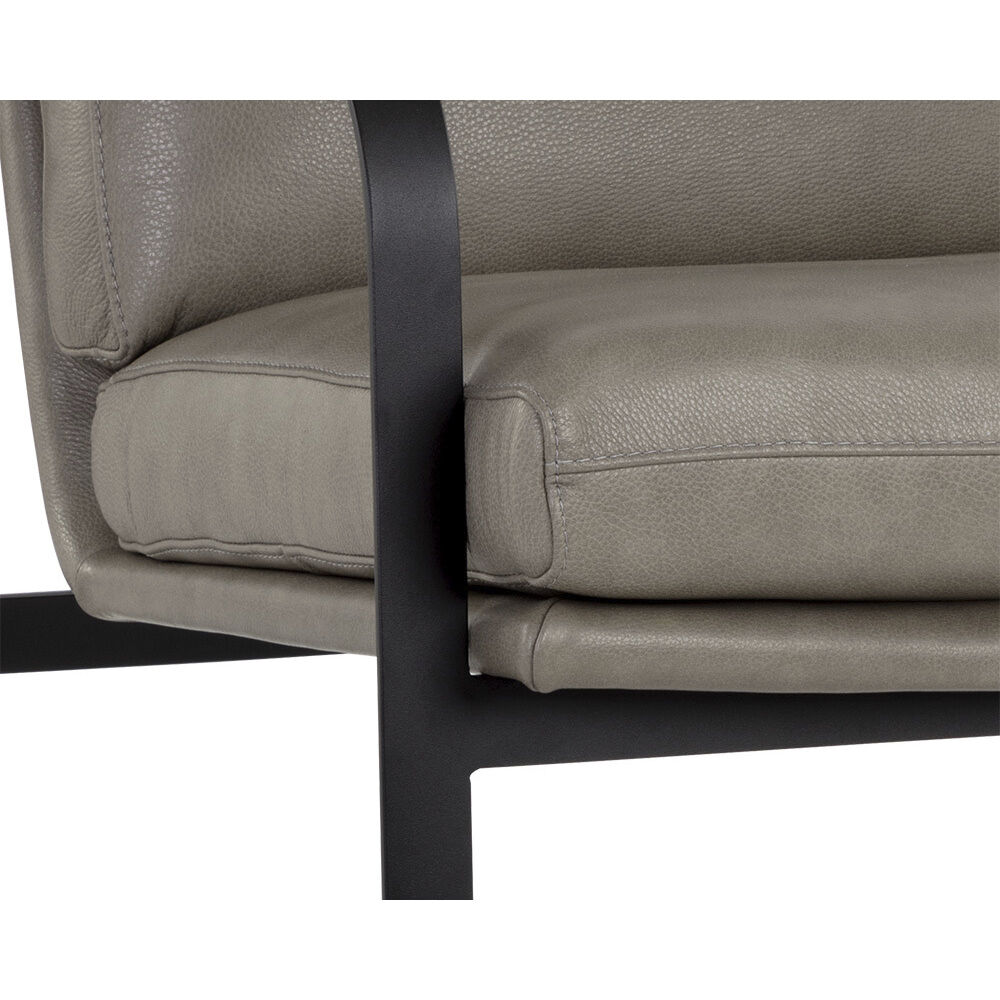 Sterling Missouri Stone Leather Lounge Chair